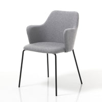 Set 2 sedie in tessuto grigie cm. H.85 L.55 P.59