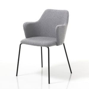 Set 2 sedie in tessuto grigie cm. H.85 L.55 P.59