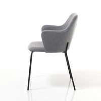 Set 2 sedie in tessuto grigie cm. H.85 L.55 P.59