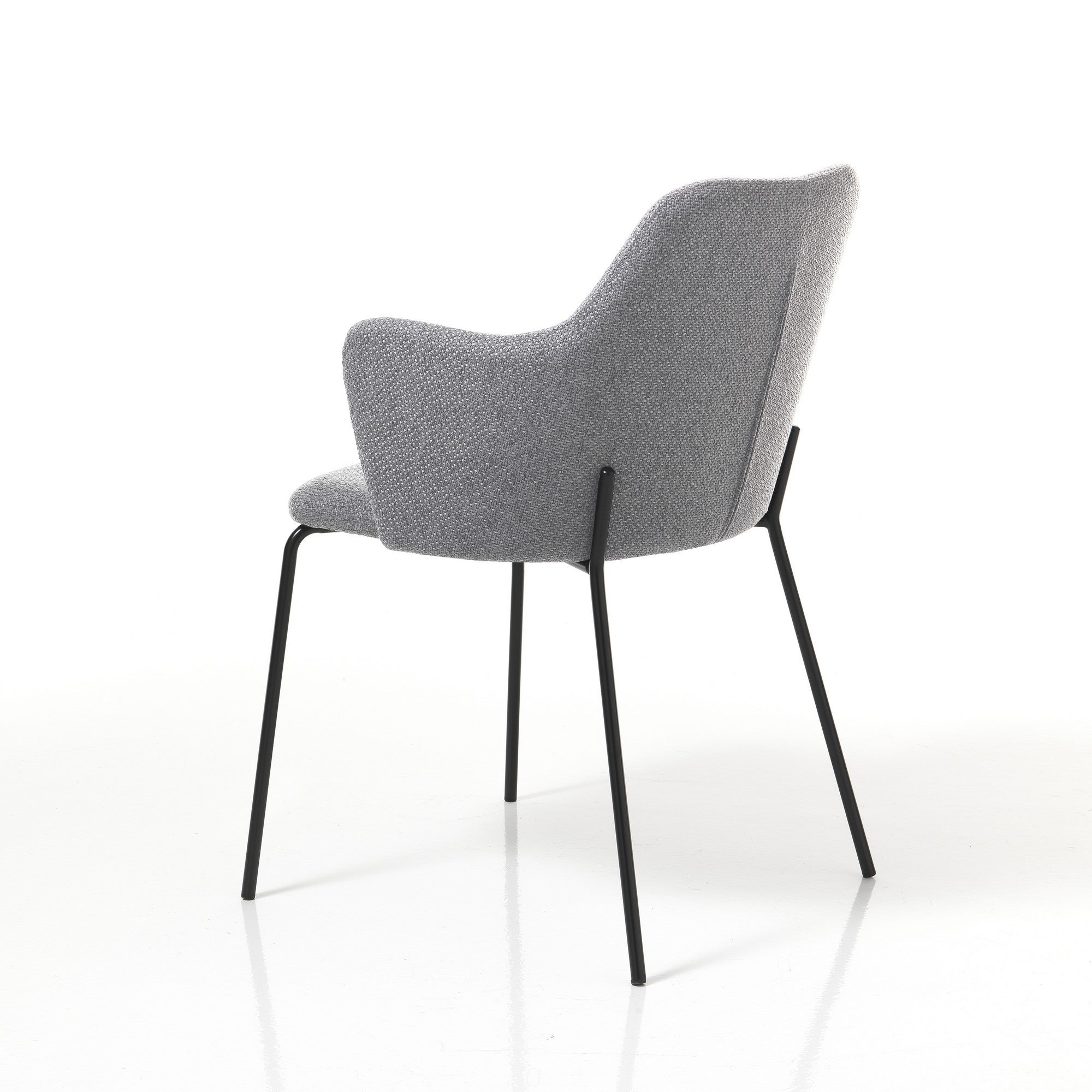 Set 2 sedie in tessuto grigie cm. H.85 L.55 P.59