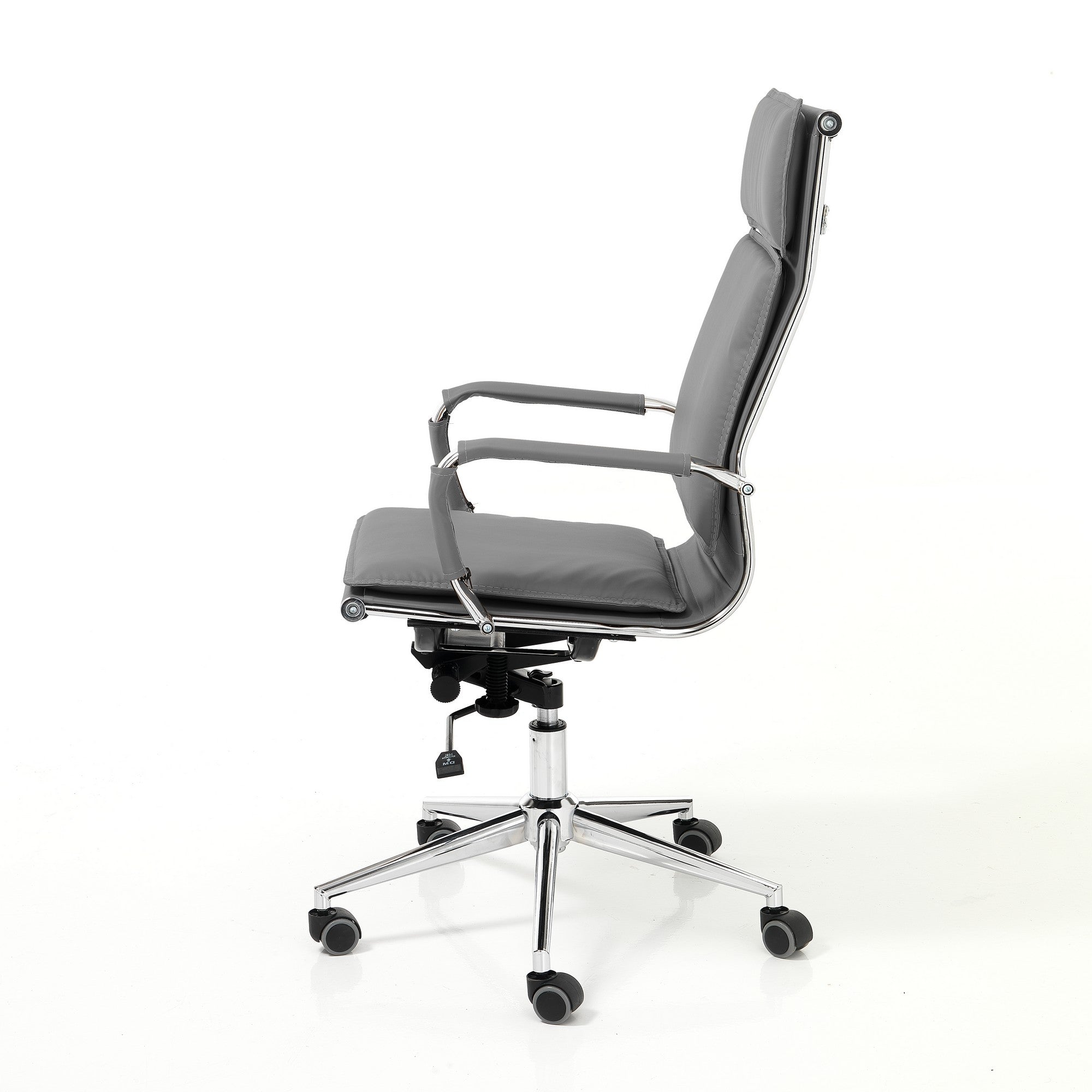 Poltrona da ufficio in pelle sintetica grigia cm H.110/120xL.57xP.66