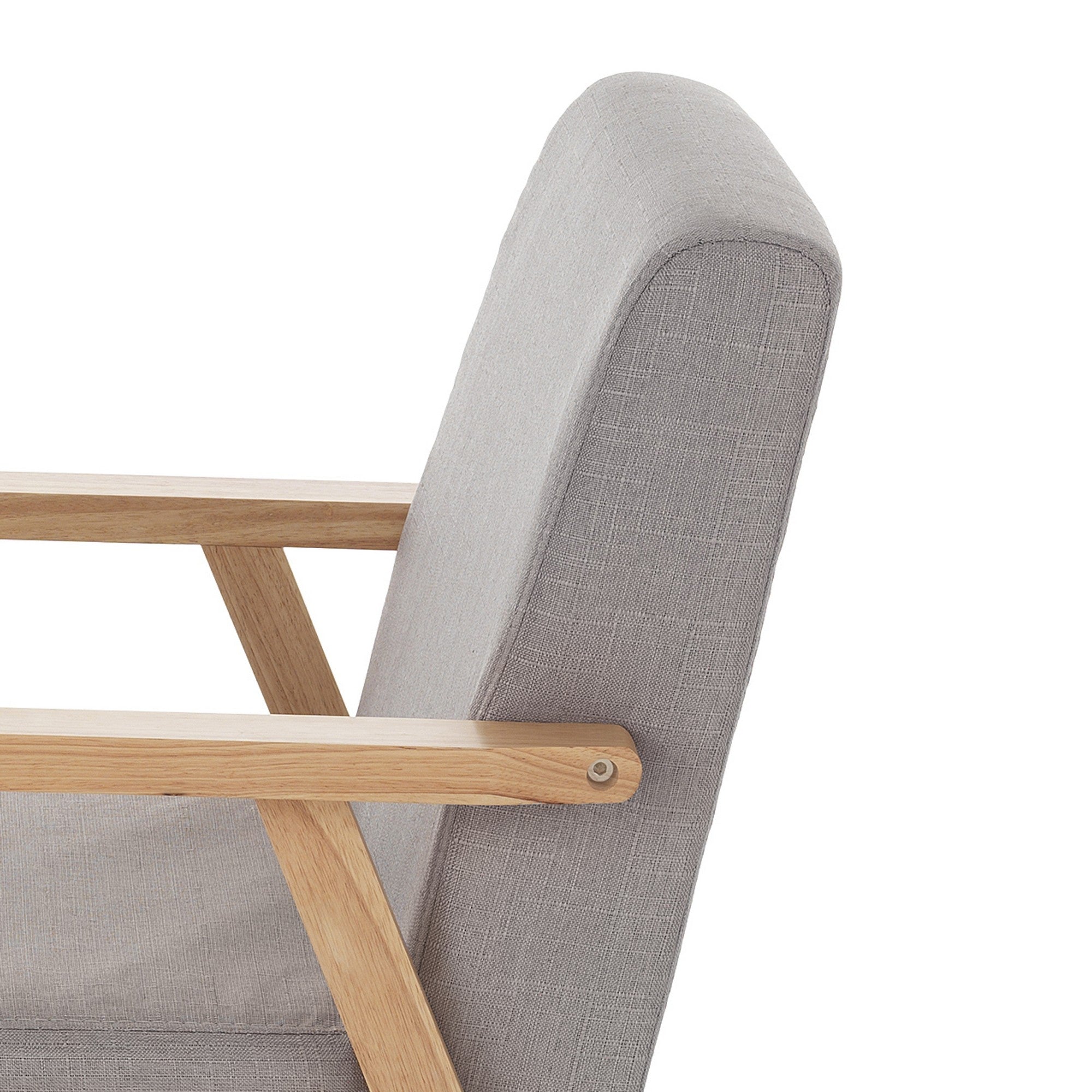 Poltrona in tessuto grigia cm. H.71 x L.64 x P.66