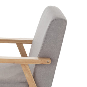 Poltrona in tessuto grigia cm. H.71 x L.64 x P.66