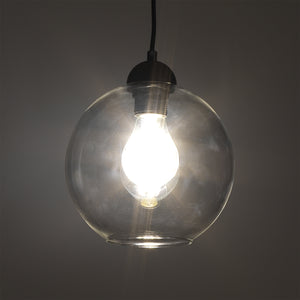 Lampadario in vetro trasparente cm. Ø20