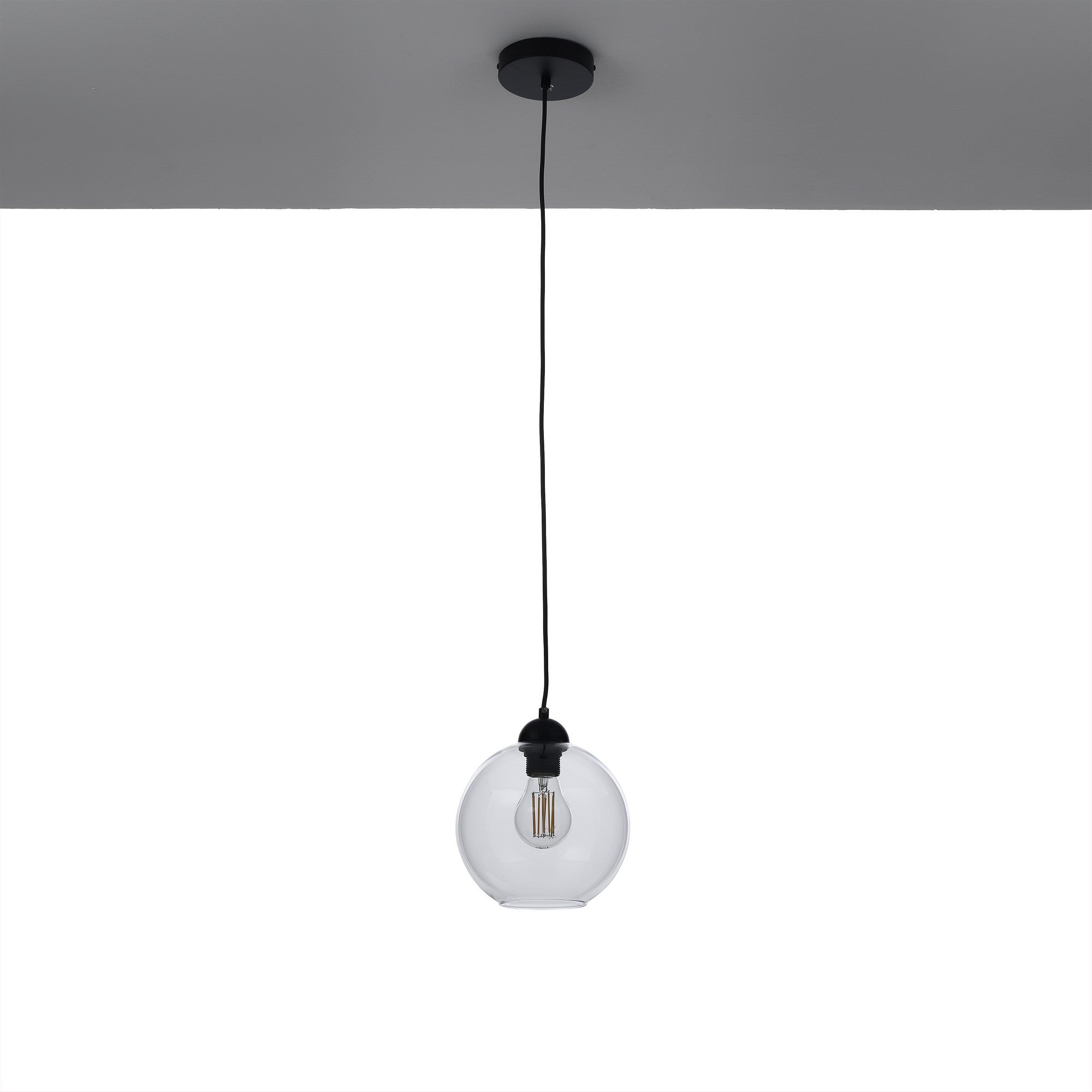 Lampadario in vetro trasparente cm. Ø20