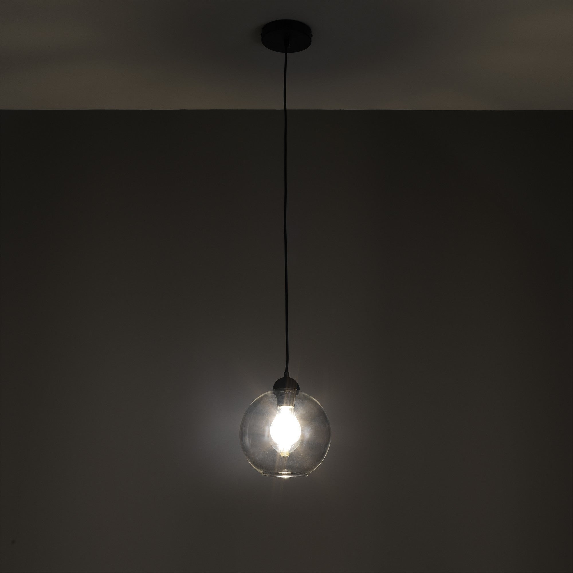 Lampadario in vetro trasparente cm. Ø20