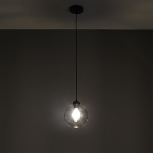 Lampadario in vetro trasparente cm. Ø20