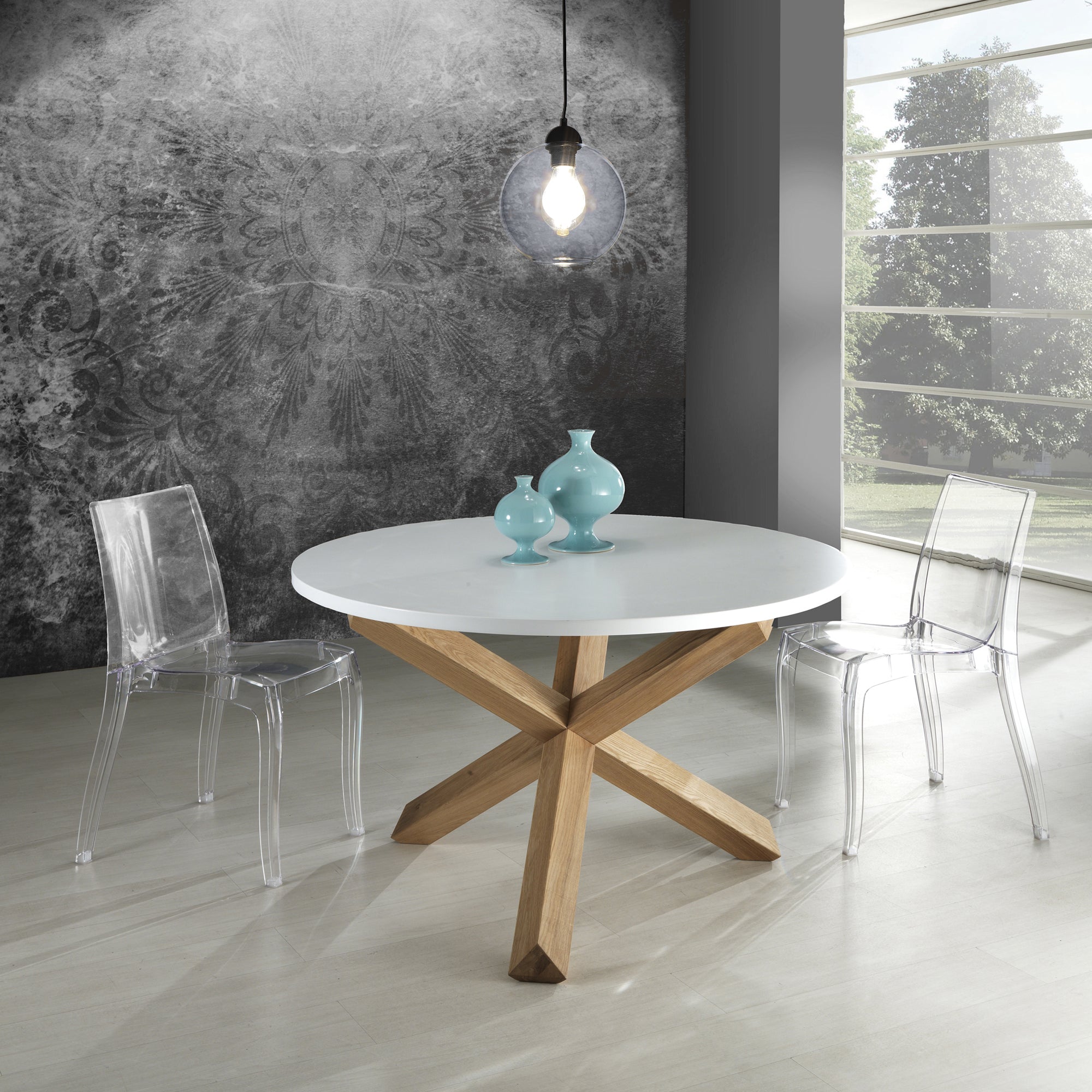 Lampadario in vetro trasparente cm. Ø20