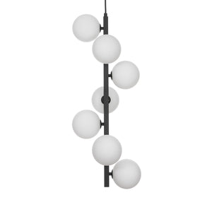 Lampadario in acciaio verniciato nero cm. L.30 P.30 H.75