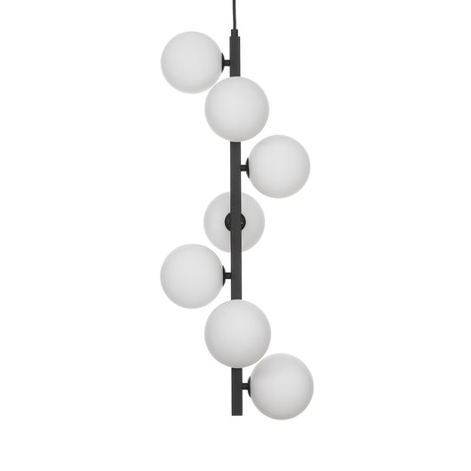 Lampadario in acciaio verniciato nero cm. L.30 P.30 H.75