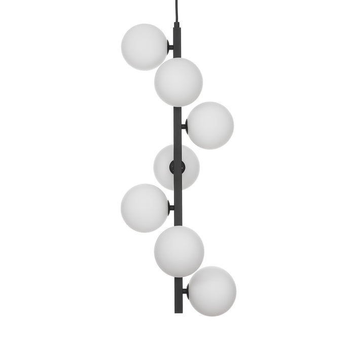 Lampadario in acciaio verniciato nero cm. L.30 P.30 H.75