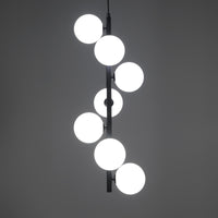 Lampadario in acciaio verniciato nero cm. L.30 P.30 H.75