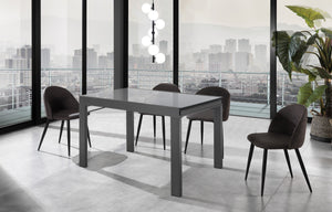 Lampadario in acciaio verniciato nero cm. L.30 P.30 H.75