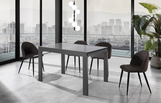 Lampadario in acciaio verniciato nero cm. L.30 P.30 H.75