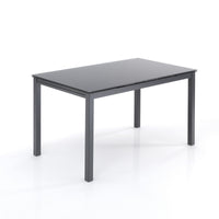 Tavolo allungabile in vetro temprato grigio cm. H.75xL.140xP.80