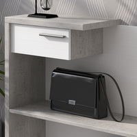 Ingresso effetto legno finitura cemento cm. H.90 x L.83 x P.29