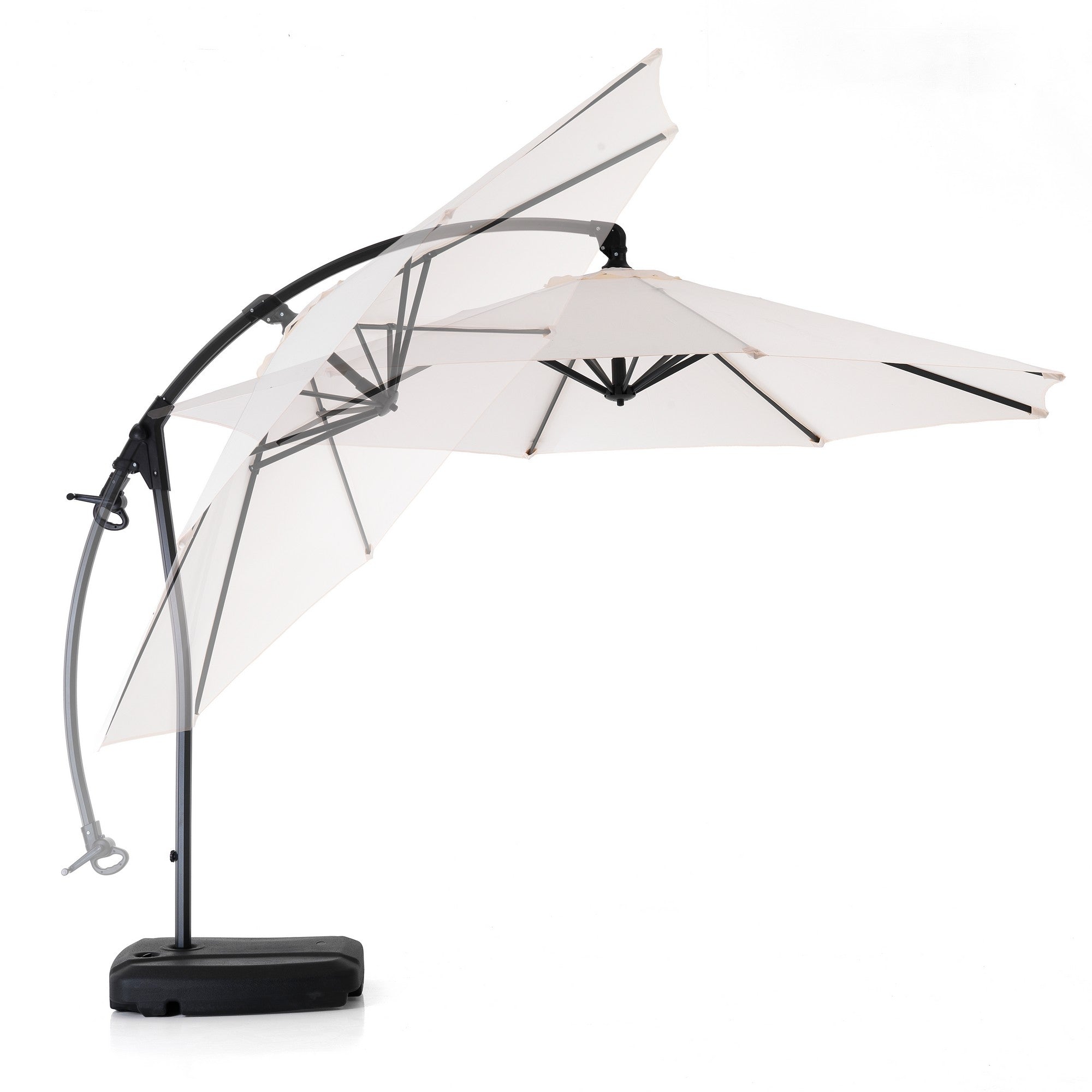 Ombrellone in acciaio antracite cm. H.260 x L.300 x P.300