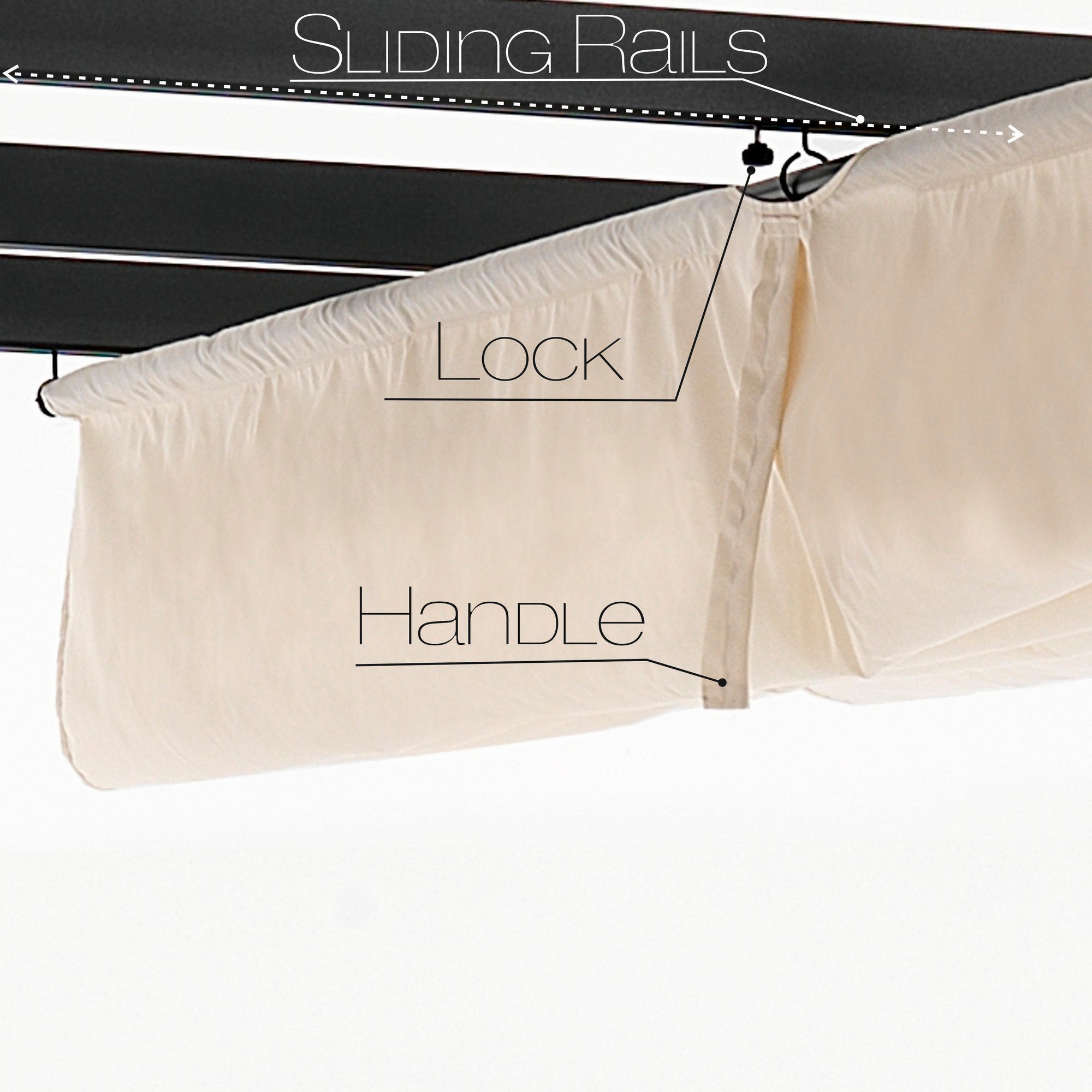 Gazebo in alluminio grigio telo in poliestere cm. 300 x 300 x H.225