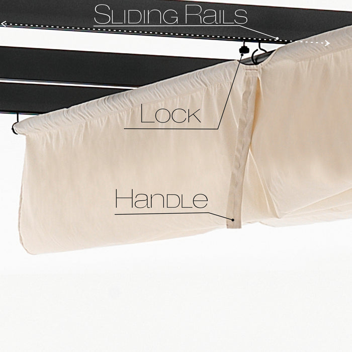 Gazebo in alluminio grigio telo in poliestere cm. 300 x 300 x H.225