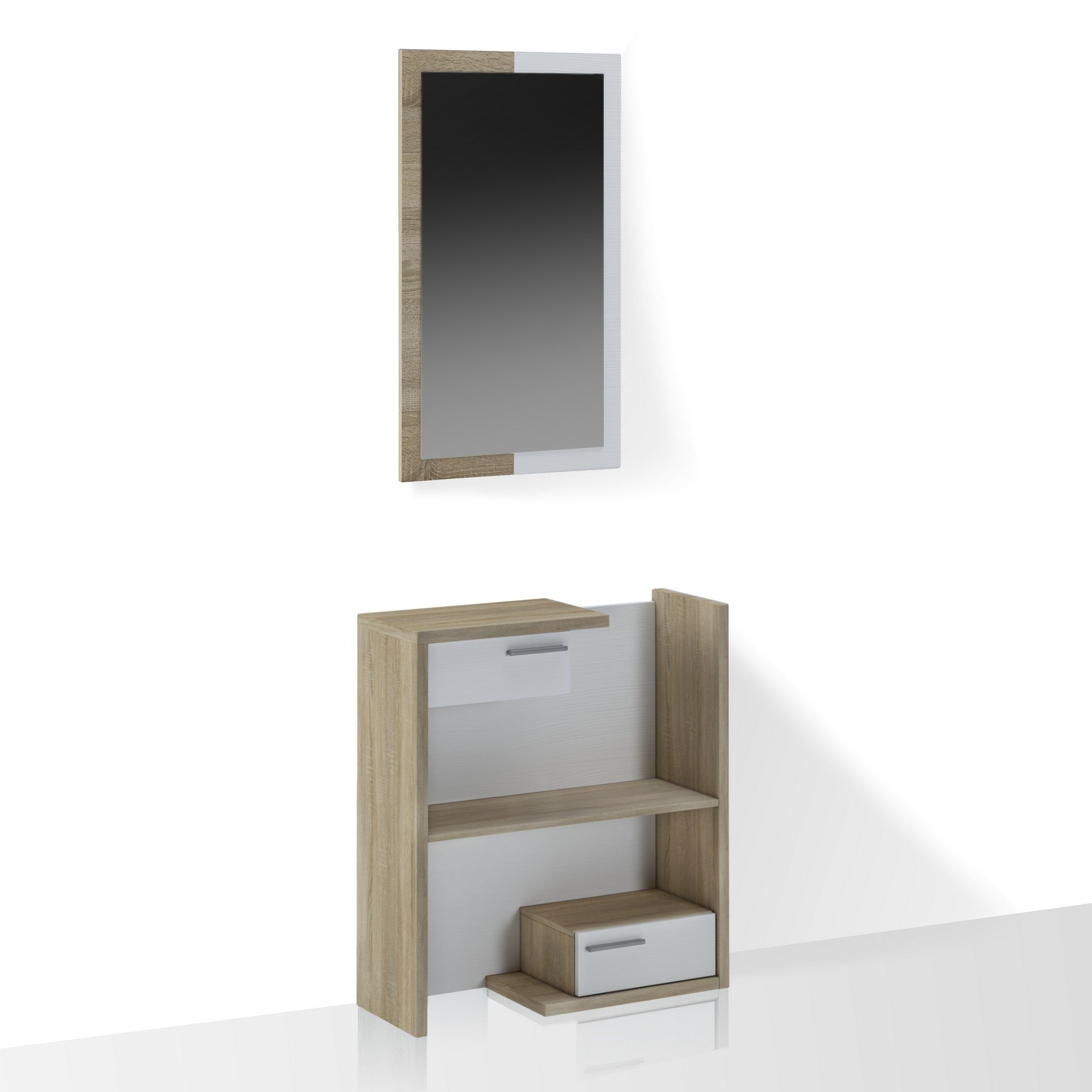 Ingresso effetto legno finitura rovere cm. H.90 x L.83 x P.29