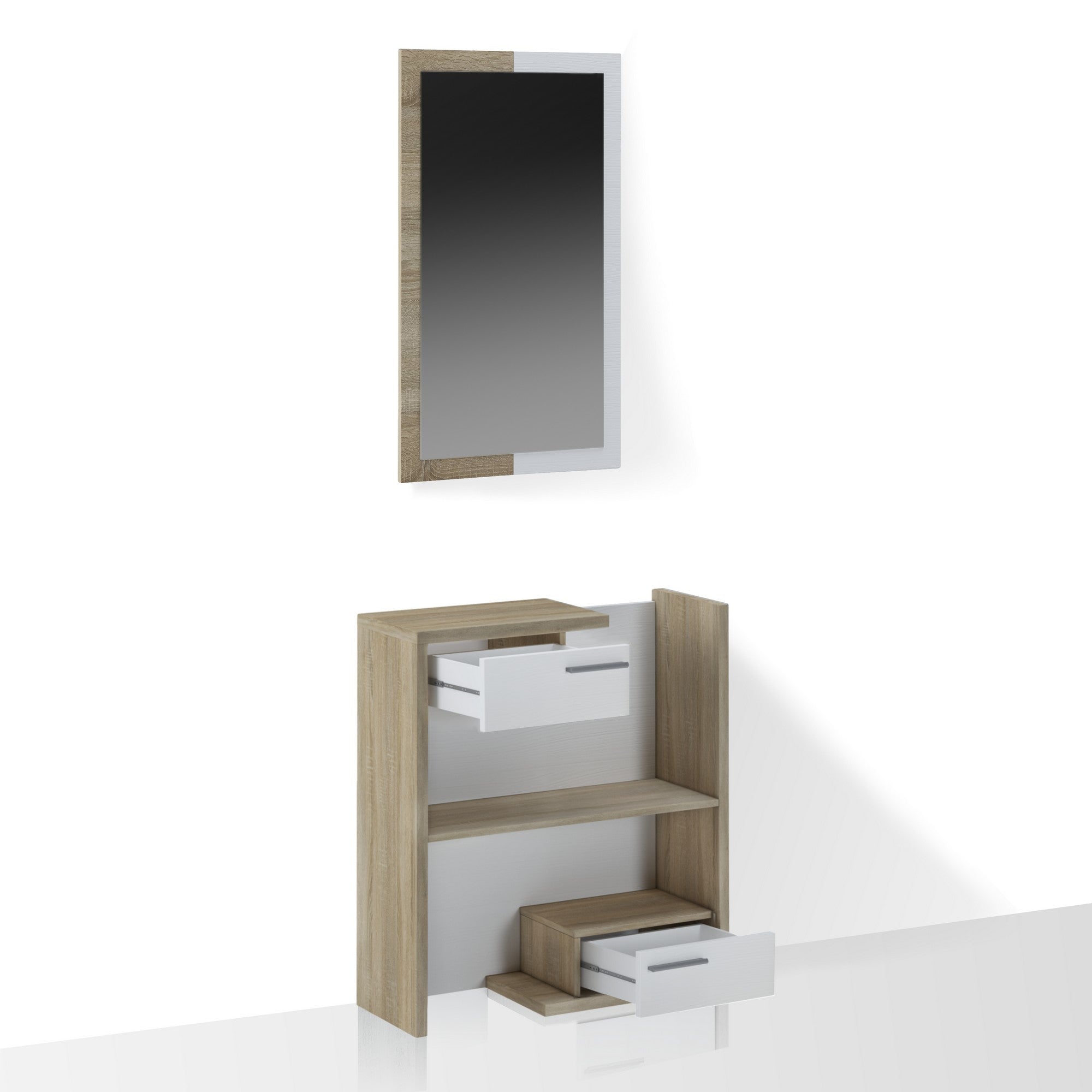 Ingresso effetto legno finitura rovere cm. H.90 x L.83 x P.29