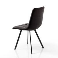 Set 4 sedie in tessuto effetto velluto nere cm. H.87 L.44 P.56