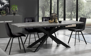 Set 4 sedie in tessuto effetto velluto nere cm. H.87 L.44 P.56