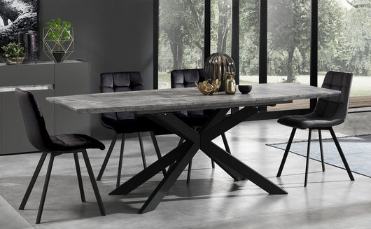 Set 4 sedie in tessuto effetto velluto nere cm. H.87 L.44 P.56