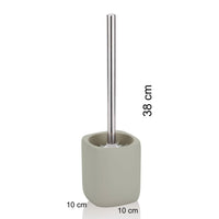 Set bagno LOEN in ceramica bianca e legno naturale