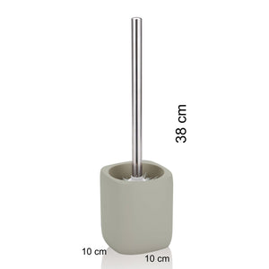 Set bagno LOEN in ceramica bianca e legno naturale