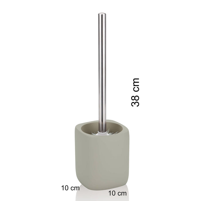 Set bagno LOEN in ceramica bianca e legno naturale