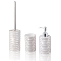 Set bagno AROS in ceramica effetto pietra grigia opaca