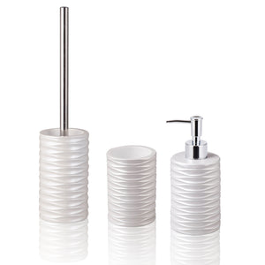 Set bagno AROS in ceramica effetto pietra grigia opaca