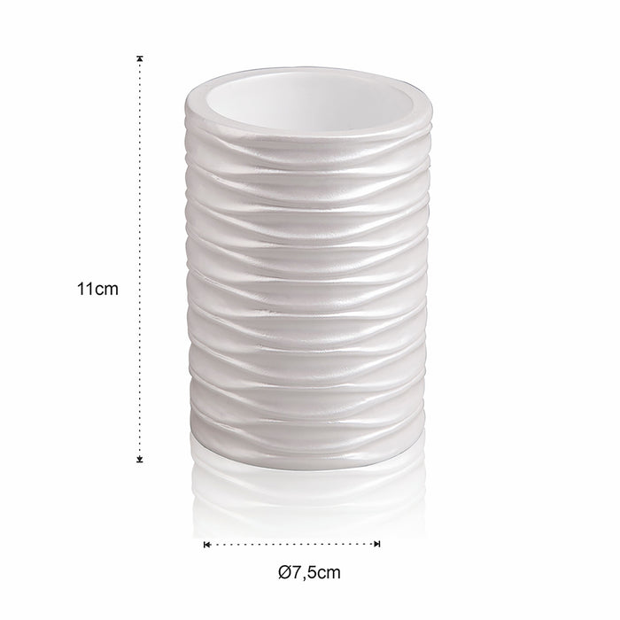 Set bagno AROS in ceramica effetto pietra grigia opaca