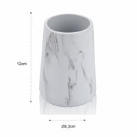 Set bagno SONE in ceramica bianca con decori lineari