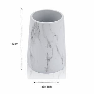 Set bagno SONE in ceramica bianca con decori lineari