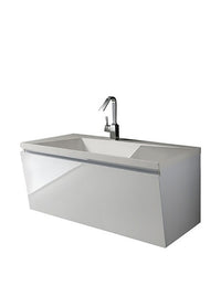 Base sospesa 1 anta in legno nobilitato con finitura opaca