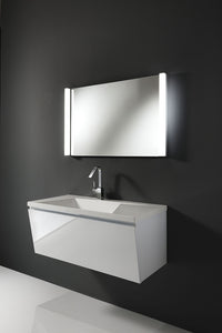 Base sospesa 1 anta in legno nobilitato con finitura opaca