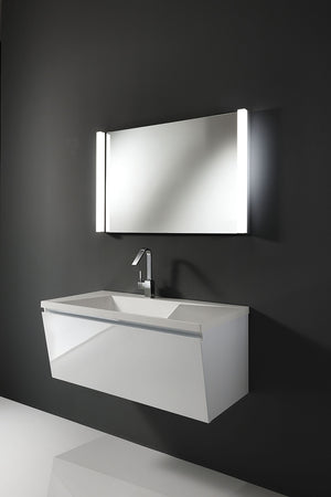 Base sospesa 1 anta in legno nobilitato con finitura opaca