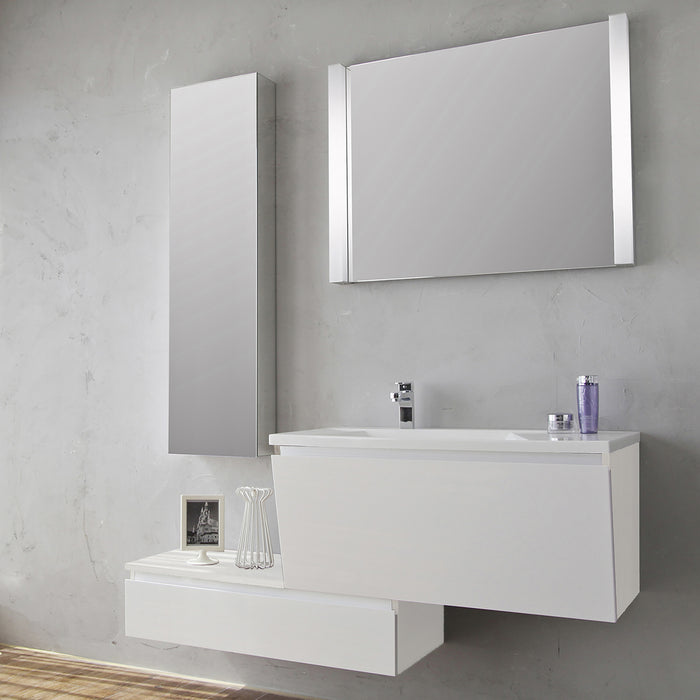 Base sospesa 1 anta in legno nobilitato con finitura opaca