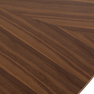 Tavolo rotondo MALTA WALNUT in MDF noce e gambe nere