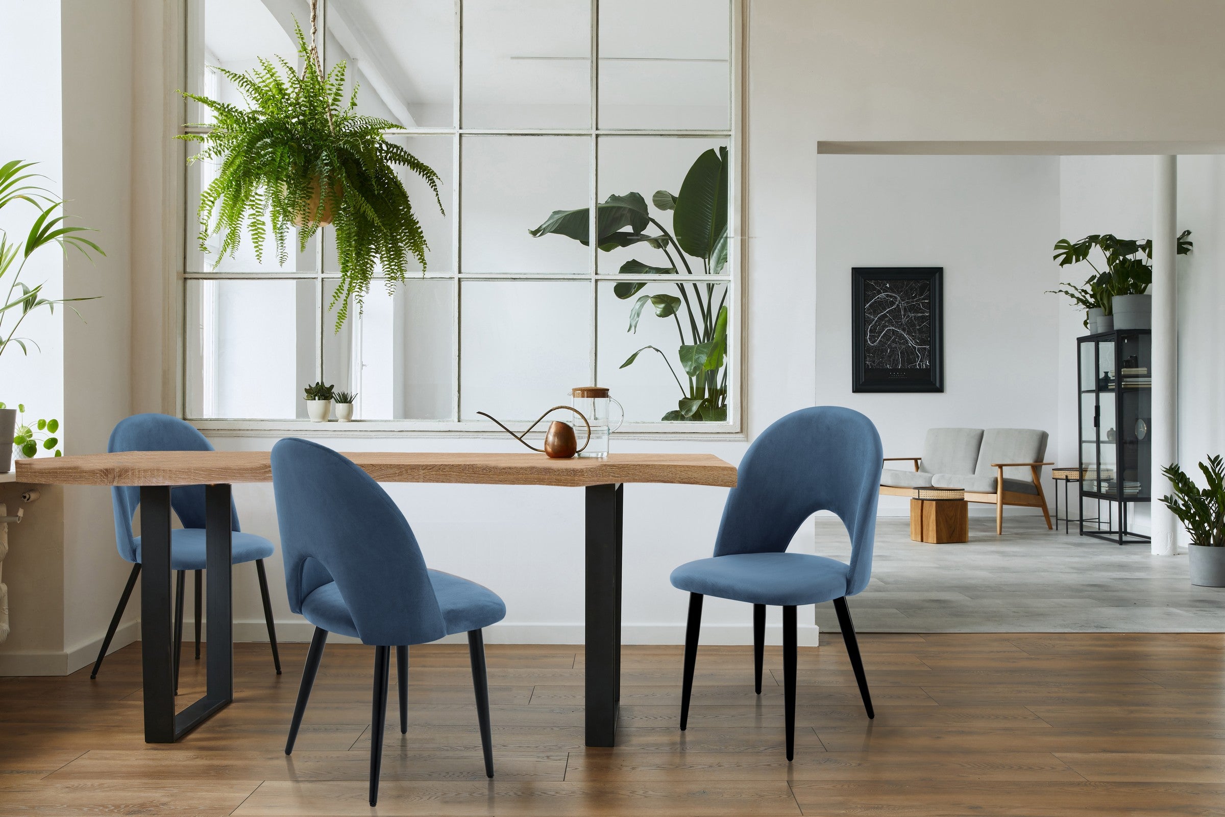 Tavolo/scrivania BRED in legno rovere e struttura nera