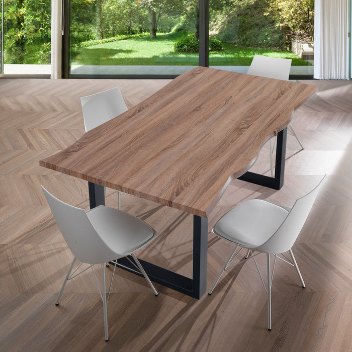 Tavolo/scrivania BRED in legno rovere e struttura nera