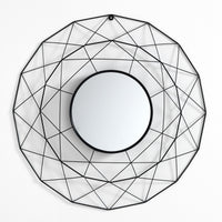 Specchiera da parete SHINE 70 cm con cornice in metallo oro