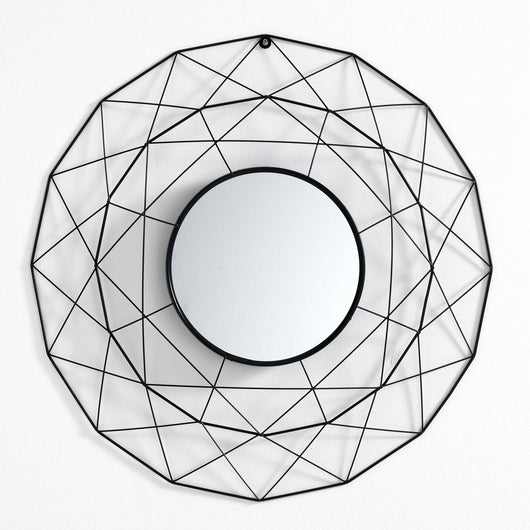 Specchiera da parete SHINE 70 cm con cornice in metallo oro