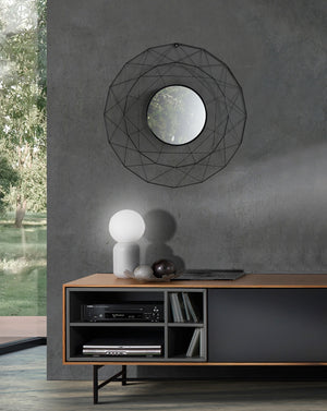 Specchiera da parete SHINE 70 cm con cornice in metallo oro