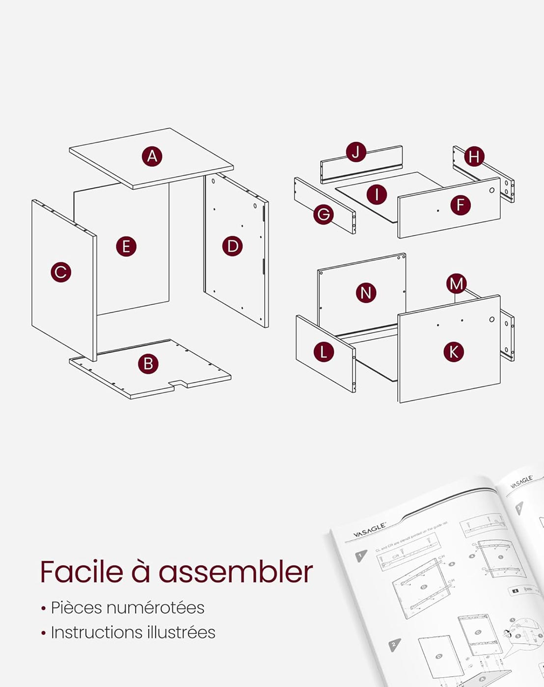 Mobiletto per ufficio mobiletto portaoggetti mobiletto basso 2 cassetti per cartelle sospese nero 12_0004813