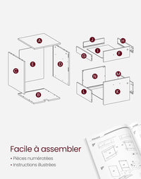 Mobiletto per ufficio mobiletto portaoggetti mobiletto basso 2 cassetti per cartelle sospese nero 12_0004813