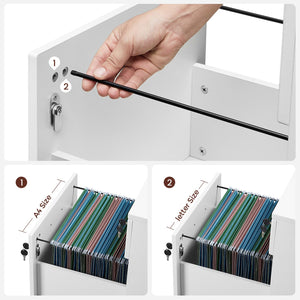 Mobiletto per ufficio mobiletto portaoggetti mobiletto basso 2 cassetti per cartelle sospese bianco 12_0004814