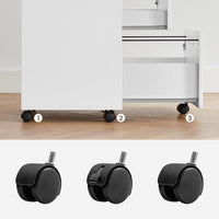 Mobiletto per ufficio mobiletto portaoggetti mobiletto basso 2 cassetti per cartelle sospese bianco 12_0004814